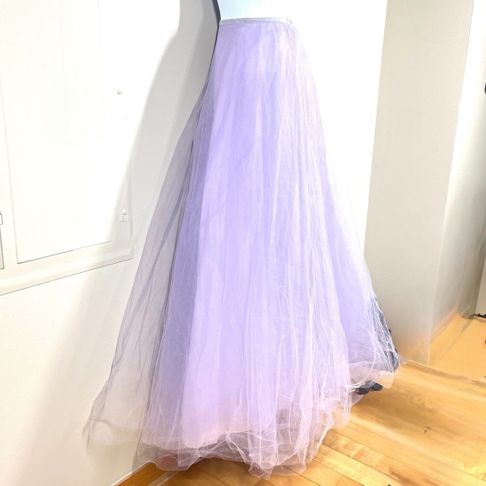 Ralph Lauren Vintage Tulle Netting Skirt Size Large‎ Purple Voluminous Maxi NEW - Picture 5 of 13